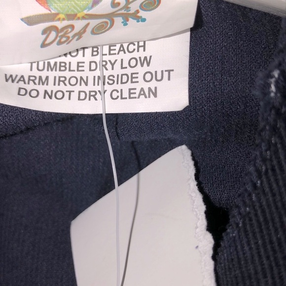 DBA size juniors large navy corduroy shift dress - Picture 7 of 8